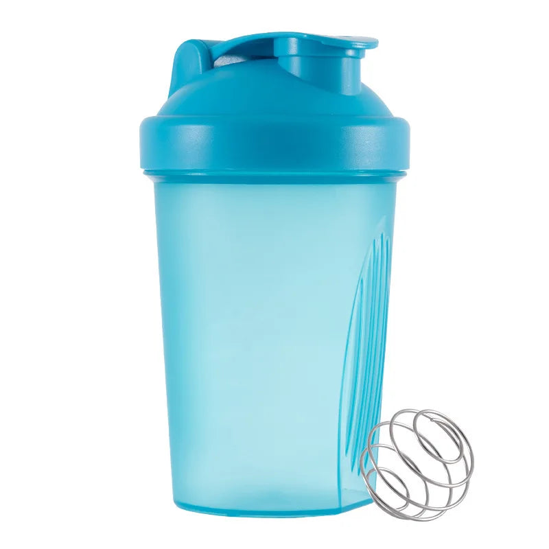 400ML Shaker Bottles Colorful  Whey Protein Powder Mixing Bottle Fitness Gym Shaker Outdoor Portable Plastic Drink Cup