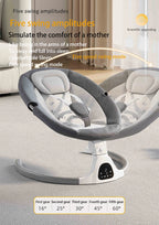 Baby Electric Rocking Chair Cradles Coax Baby  Luxury Electric Swing Shaker Recliner Comfort Chair  0-3 Years Old Baby Bed