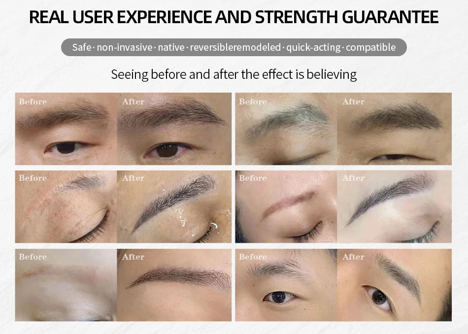 Real Eyebrow Texture Protein Fiber Cloned Eyebrows - Semi-Permanent PMU Microblading Eyebrow Pigment, Permanent Makeup Artists