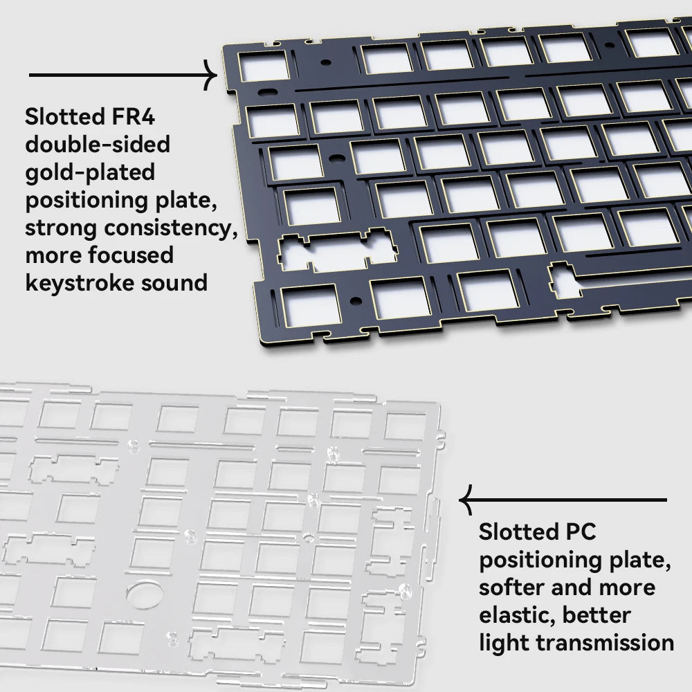 AJAZZ AK980 98% Mechanical Keyboard Gasket Mount Hot Swappable Wireless RGB Multi-Layer Foam Dampening PBT Keycaps