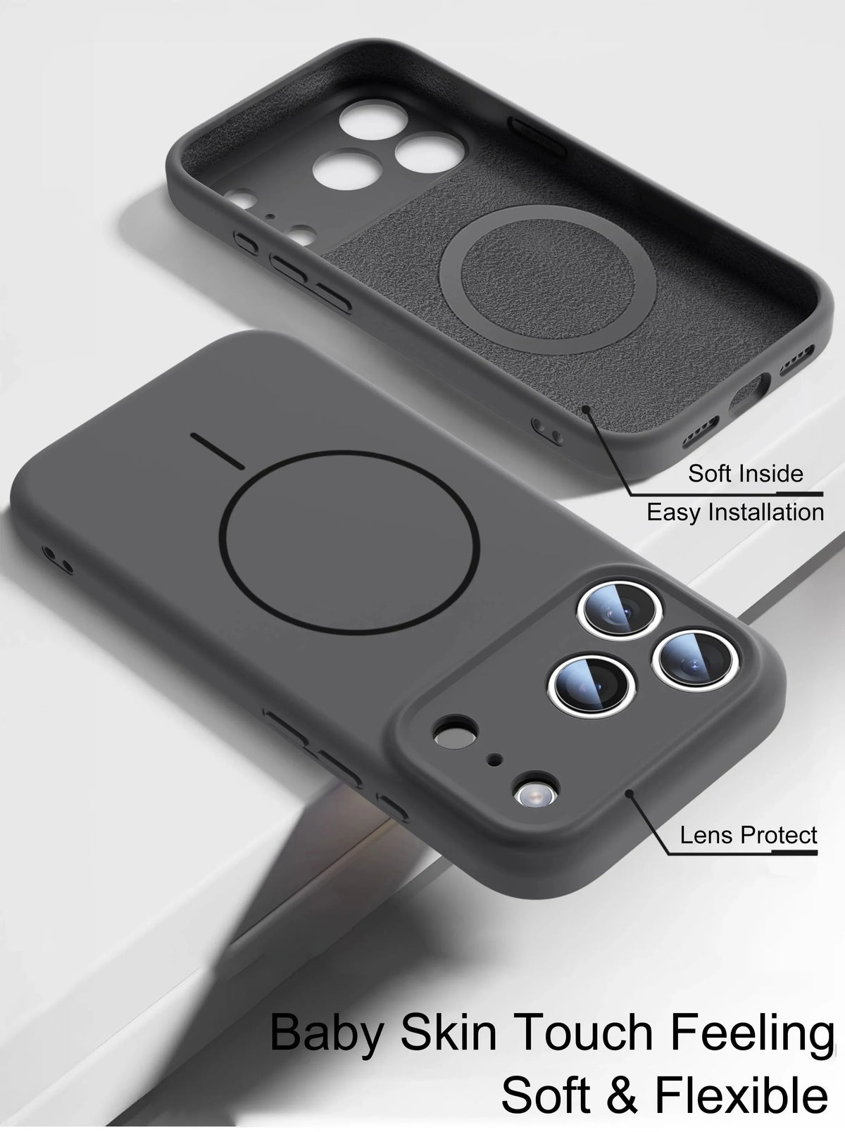Magnetic Original Liquid Silicone For Magsafe Phone Case For iPhone 18 17 16 15 14 13 Pro Max 16 Plus 17Air Skin Feel Soft Cover