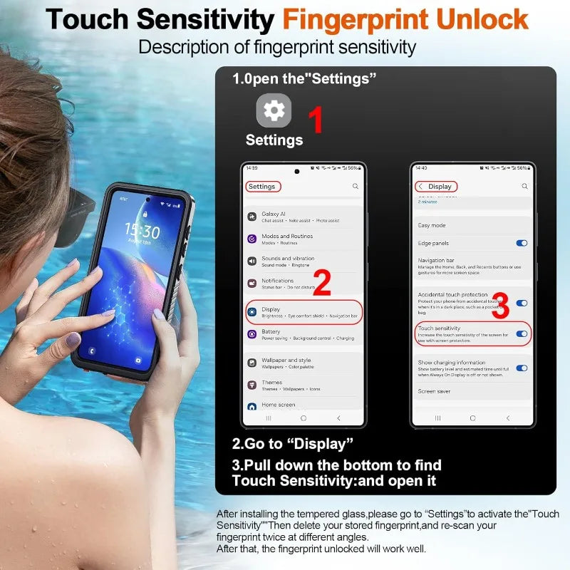 IP68 Waterproof Case For Samsung S26 Ultra S25 S24 Ultra Plus A57 A37 Full Body Protective Cover Swim Underwater Diving Fundas