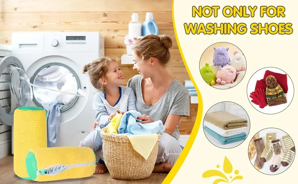 Shoes Washing Bag Laundry Bag Padded Shoe Protector Fluffy Fiber Polyester Laundry Wash Bag Machine Washable Organizer