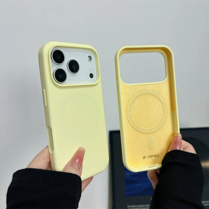Magnetic Liquid Silicone Case for iPhone 17 Series MagSafe Shockproof Cover