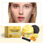 Turmeric Vitamin C Clay Mask Clay for Dull & Blemish-Prone Skin, Deep Cleansing Facial Mask, Face Masks Skincare Oil Control