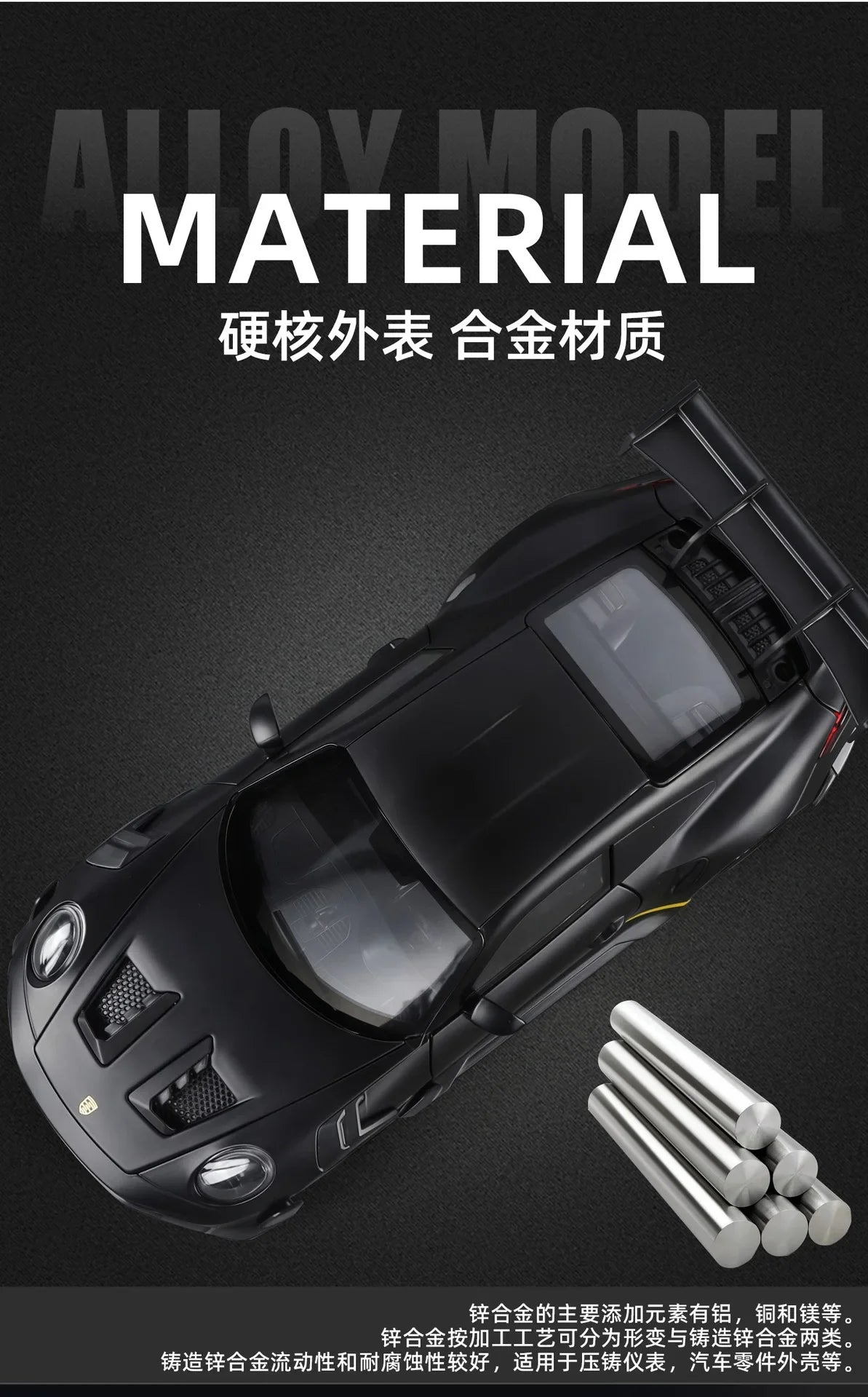 1:24 911 GT3 RS Alloy Sports Car Model Collection Ornament Toy Vehicle Diecast Miniature Voiture Boyfriend Gift