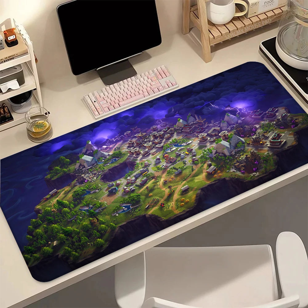 Gaming Mouse Pad F-Fortnite Anime Mousepad Deskmat Computer Accessories HD Desk Mat Mats Gamer Mause Office Offices Pc Desktop