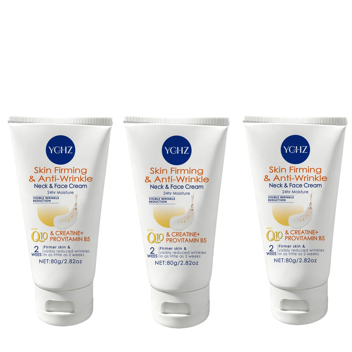 [Hydrating Firming Cream] Reduces Fine Lines and Wrinkles, Neck and Face Firming Cream - Contains Coenzyme Q10, Creatine, and Vitamin B5, Suitable for All Skin Types, Moisturizing and Firming, 80g