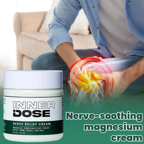 120ml Inner Dose Nerve Soothing Cream Magnesium MSM Arnica Extract Moisturizing Body Lotion for Joint & Muscle Discomfort Relief