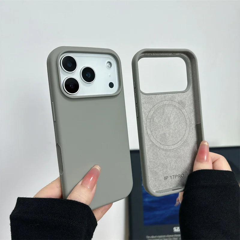 Magnetic Liquid Silicone Case for iPhone 17 Series MagSafe Shockproof Cover