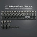 2026 Original Daylight Keycaps PTB Translucent, Side-engraved Oem 135 Keys, Customized To Fit 60/84/98/108 Mechanical Keyboards.