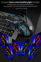Wired Mouse Six Keys Luminous Game E-Sports Machinery Computer Accessories