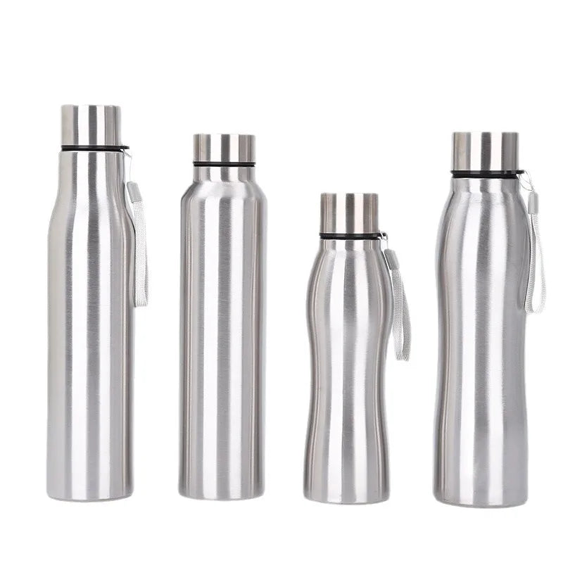 High Quality 1000ml Stainless Steel Sport Water Bottle Single-layer Rugged Water Cup Metal Flask Drinkware Camping Sports Gym