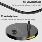 LED Desk Lamp Plug-In Knob Switch Five Level Dimming Desktop Reading Lamps Bedroom Dormitory  Clip Type Iron Bedside Desk Light