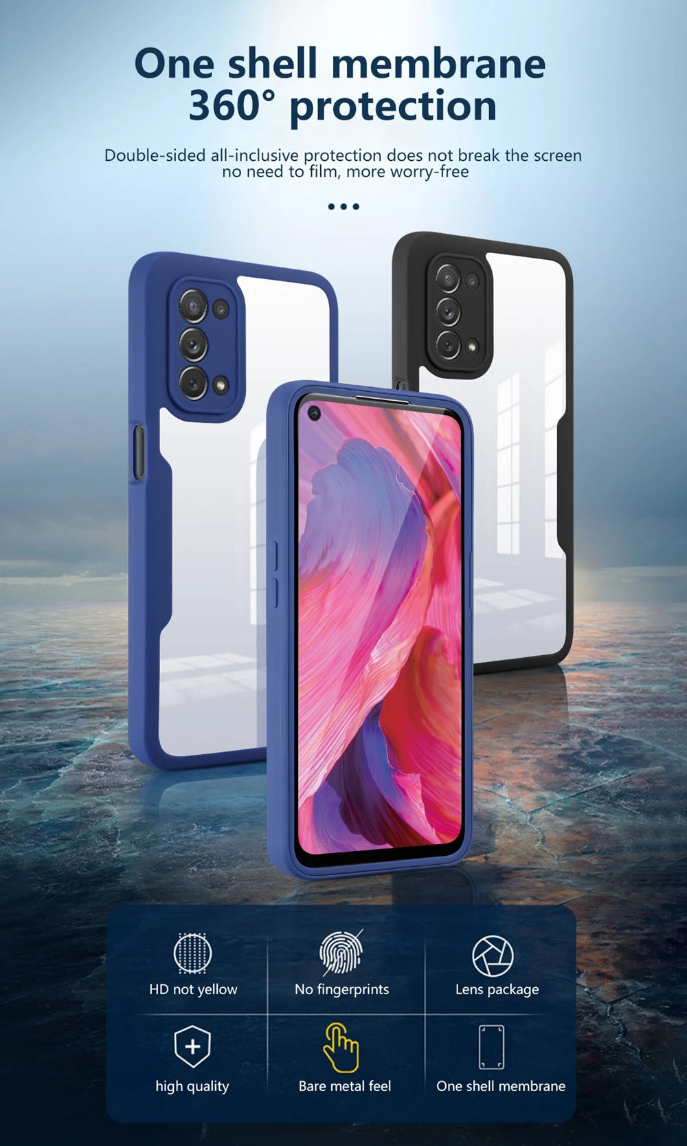 360 Full Body Case For Samsung A73 A72 A57 A56 A55 A54 A52 A37 A35 A34 A33 A32 A27 A25 A24 A17 A16 A15 A14 A13 A07 A06 A05 A04 S