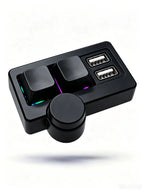 RGB Backlit Wired Mini Gaming Keyboard Hot-Swappable Portable Multi-Combination/Multimedia Game Office Custom Shortcut Keyboard