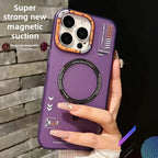 Matte Magnetic Phone Case For iPhone 17 16 15 14 13 Pro Max Air Magsafe Wireless Charge Frosted Metal Lens Frame Buttons Cover