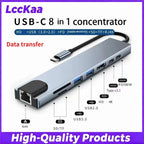 8 in 2 Type C USB HUB Docking Station with 3.5mm Audio Jack for Micro SD Card Reader MacBook Laptop Tablet Phone Disk Converter