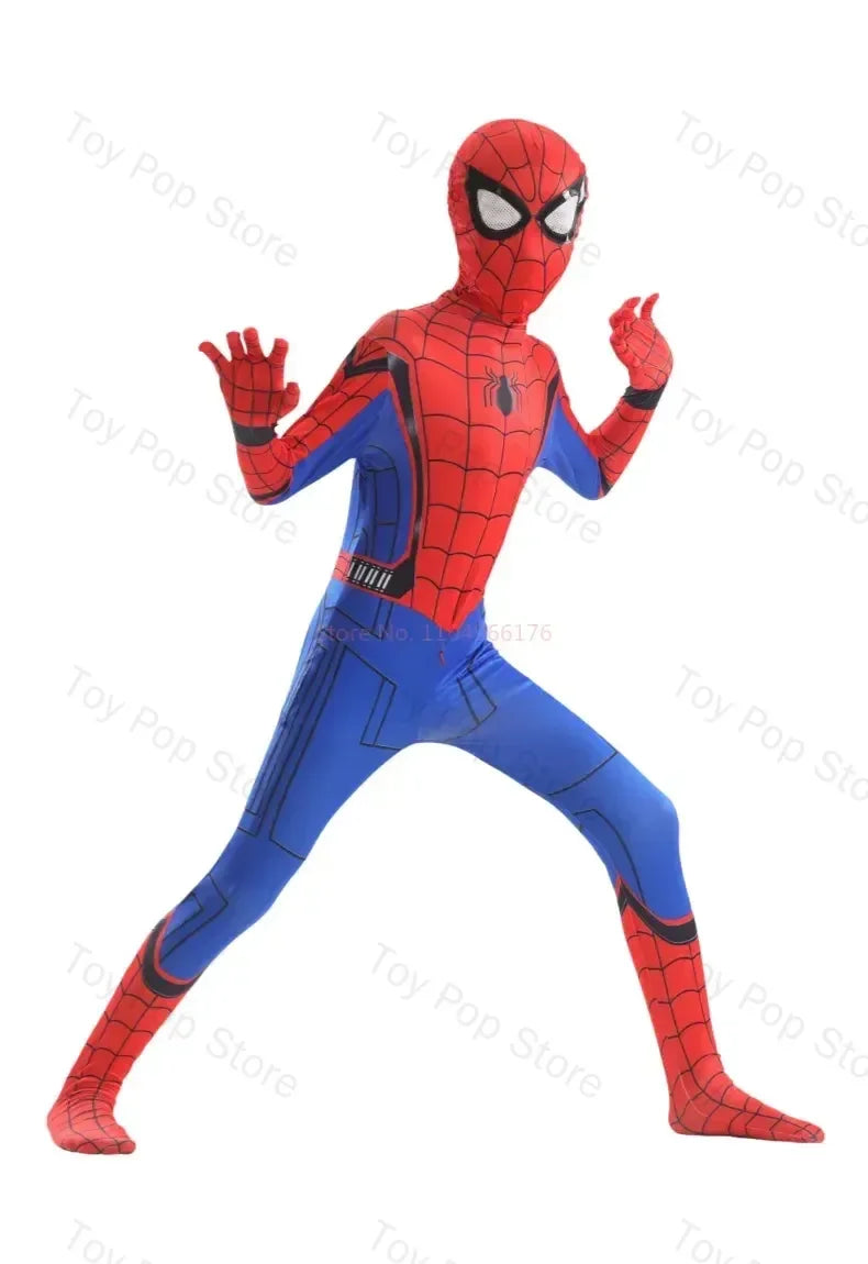 Popular Web Slinger Superhero Zentai Suit Full Coverage Cosplay Bodysuit Halloween Themed Outfit Collectible Attire for Holiday