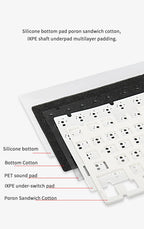 AJAZZ AK820/Pro Wireless Mechanical Keyboard Bluetooth 5.1 2.4G USB-C Wired Hot Swappable RGB Gaming Keyboard Gasket Mount with