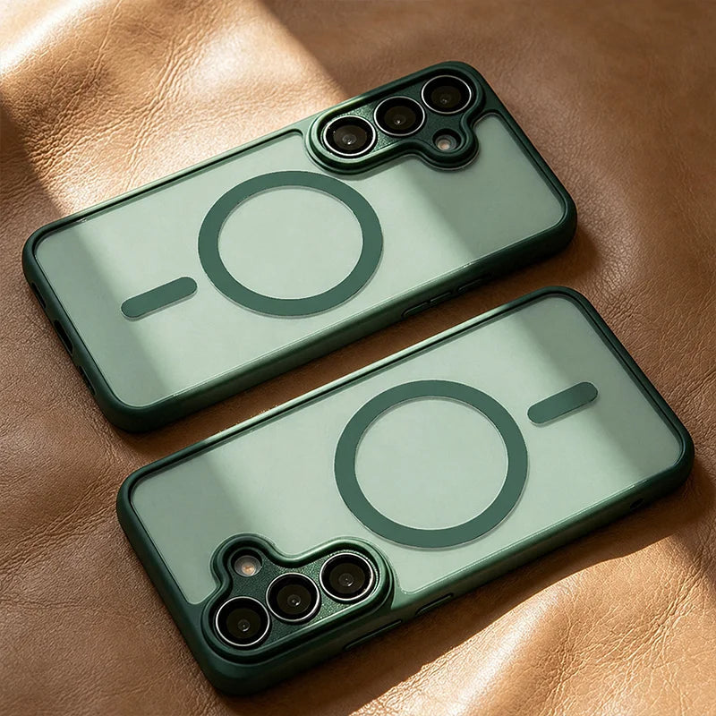 Luxury For Magsafe Magnetic Phone Case For Samsung Galaxy A57 A37 A56 A36 A16 A17 A26 S26 Ultra S25FE S24 Lens Protection Cover