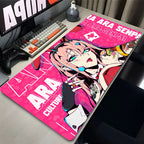 Computer Desk Mat Anime Girl Leather Mouse Pad Kawaii Office Extended Mousepad Gaming Accessories Non-slip HD Printing Carpet