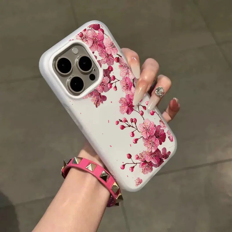 Peach Blossom Candy Color Phone Case For VIVO V40 V50 V60 Lite V70FE Y31D Y05 Y04 Y29 Y19S Y17S Y27 Y38 Y22S Casing TPU