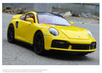 1:24 Porsche 911 992 Turbo S Alloy Sports Car Model Diecast Metal Racing Vehicles Car Model Simulation Sound Light Kids Toy Gift