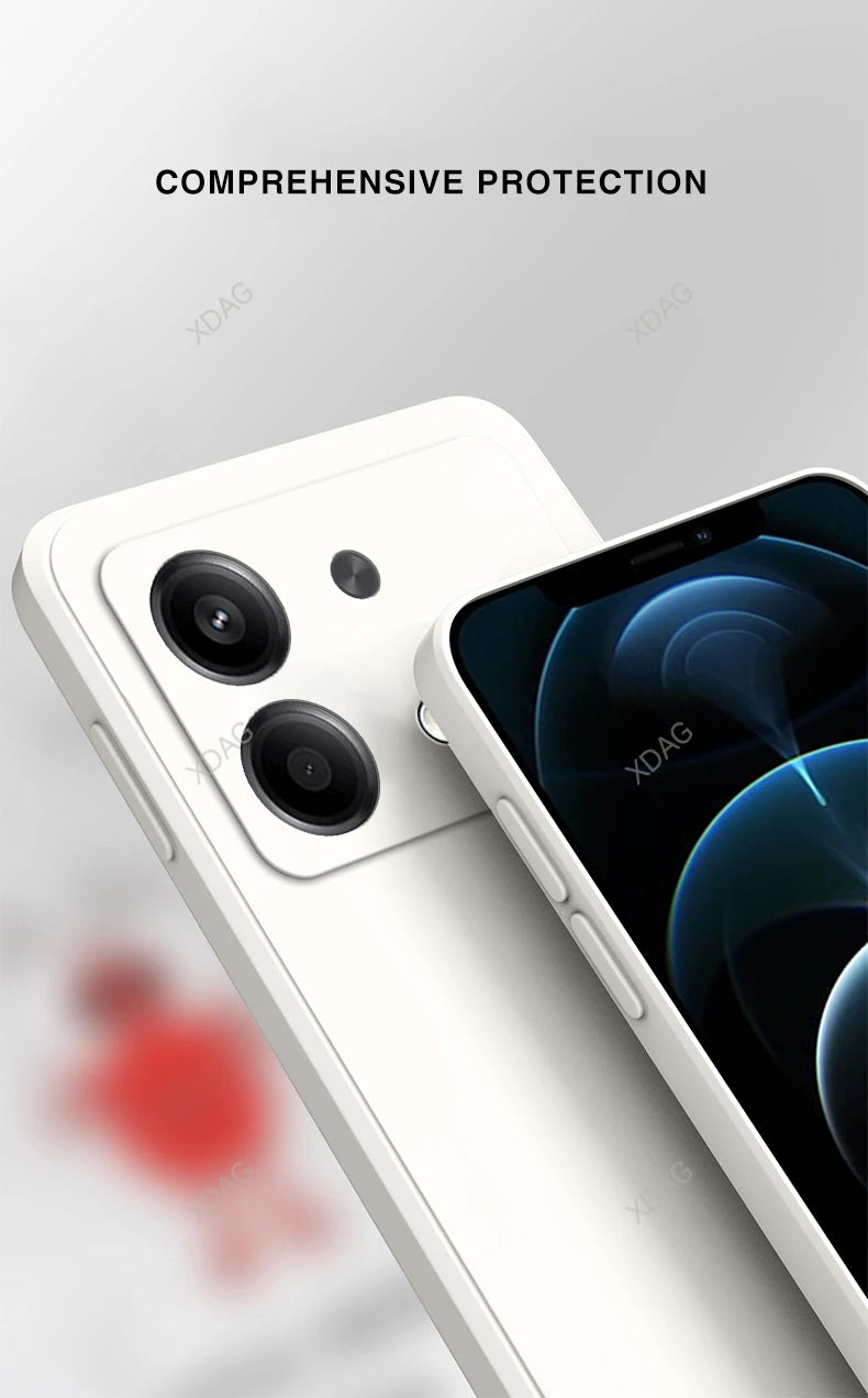 Liquid Silicone Cover for Xiaomi Redmi Note13 Note 13R 13 R Pro Plus 13RPro 5G Square Soft Original Mobile Phone Accessorie Case