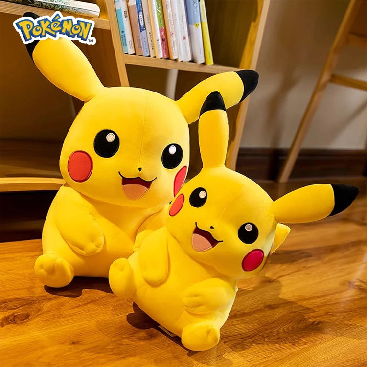 Large Original Pokemon Pikachu Stuffed Plush Toys Plushie Soft Animal Kawaii Anime Doll Throw Pillow Birthday Gift For Kids Baby