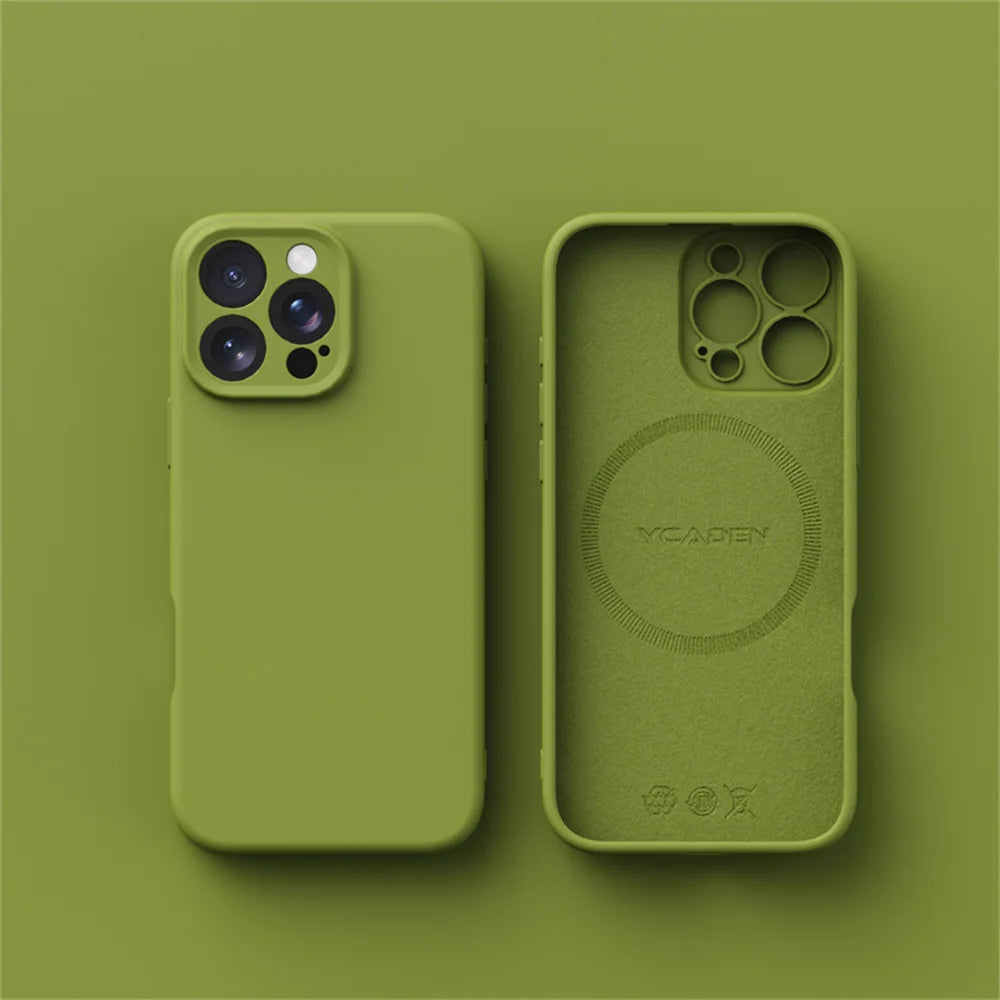 Luxury Liquid Silicone For Magsafe Case For iPhone 18 17 Air 16 Plus 15 14 13 Pro Max 18Pro Wireless Charging Skin Smooth Cover