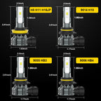 BMTxms 2Pcs 60W 12000LM Canbus H8 H11 9005 9006 Car LED Light Fog Light H9 HB3 HB4 9145 H10 LED Fog Lamp 6500K 3000K 12V Diode