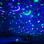 LED Night Light Starry Sky Galaxy Moon Projector Light Auto Color Changing USB 5V RGB Ambient Light for Kids Room Birthday Party