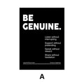 Simple Black Background Inspirational Quotes Canvas Art Poster Prints Modern Motivational Wall Decor Picture for Home
