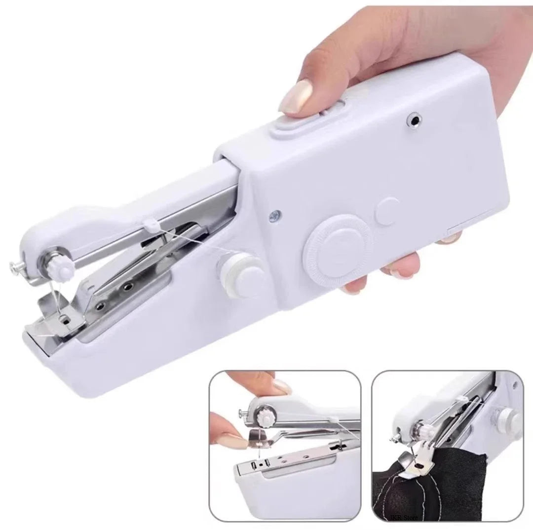 Handheld Rope-free Electric & Manual Sewing Machine Quick Build DIY Apparel Supplies for Arts Crafts Home Garden Embroidery