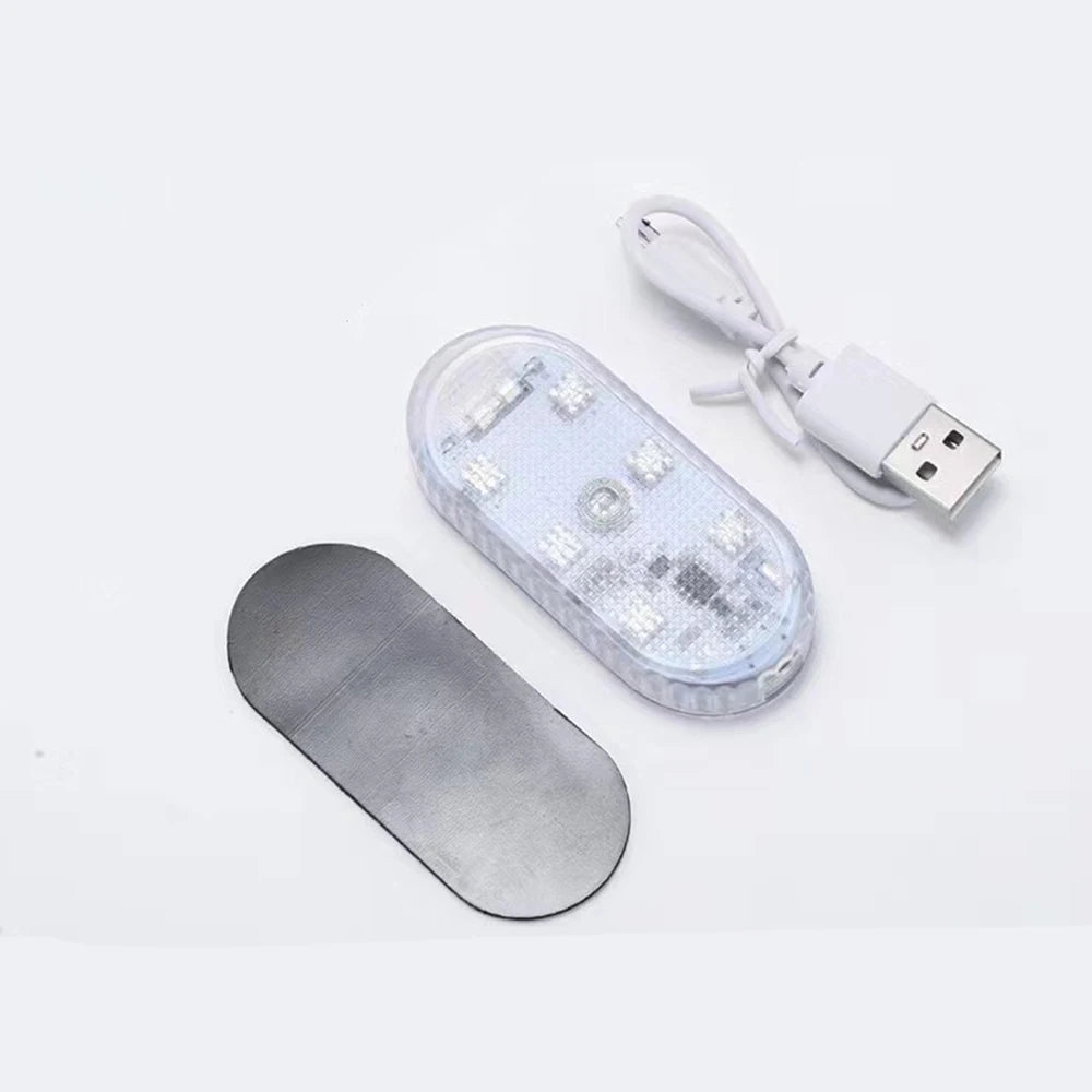 1 PC Multi Color Car Light Wireless LED Touch Light Roof Light Sensor Read Lamp Mini USB Charging Light Car Interior Accessories
