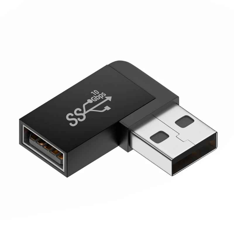 90 Degree USB 3.0 Male to Female Right Angle Extension Adapter USB Upward  Elbow Adapter 10Gbps For Laptop PC Connector Converte