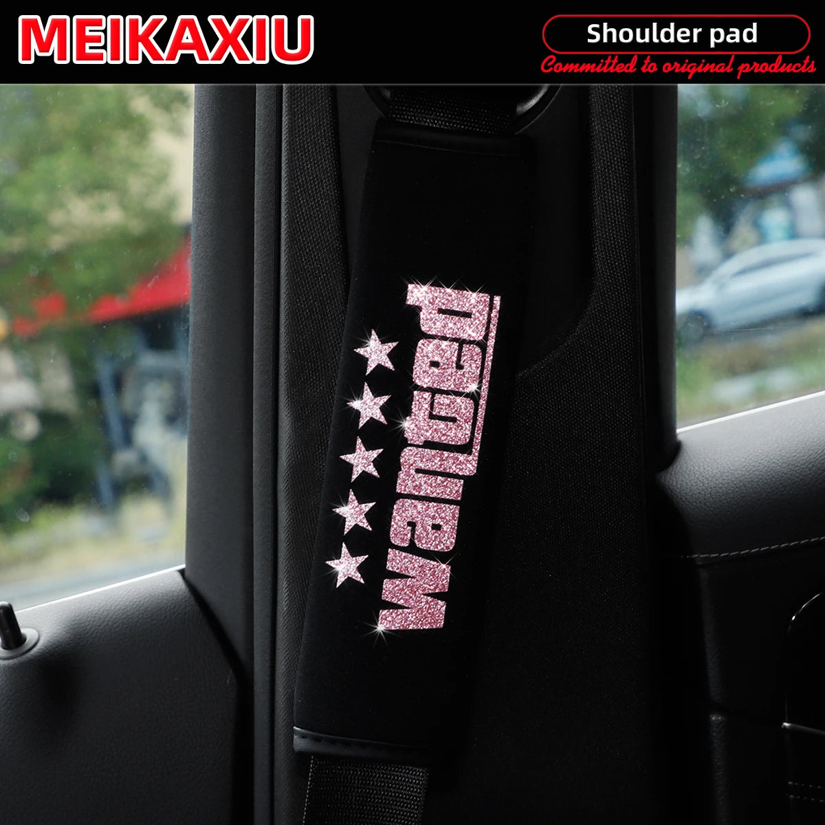 WANTED: Breathable Fabric Car Shoulder Cover with Safety Belt Decoration. New Type of Car Accessories for Women.
