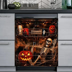 Halloween Dishwasher Magnet Cover Waterproof Appliance Magnetic Panel Reusable Kitchen Decor for Fridge Washer Door
