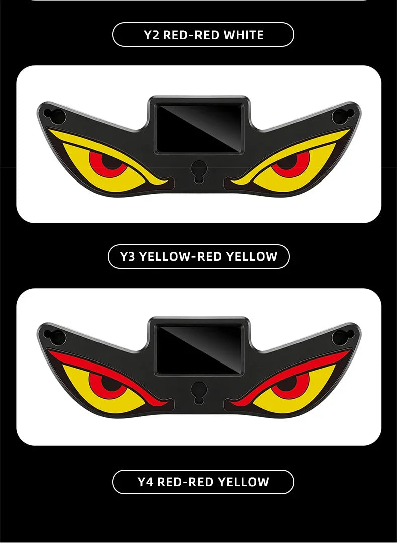 Cool DEMON EYE Ambient Light Solar Powered Breathing Neon Light Car Decoration Rear Windshield Atmosphere Lights Car Accessories