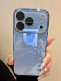 Luxury ice-Tempered Glass Camera Case For iPhone 18 17 16 15 14 13 12 11 Pro Max Plating Candy Armor Shockproof Glossy Cover
