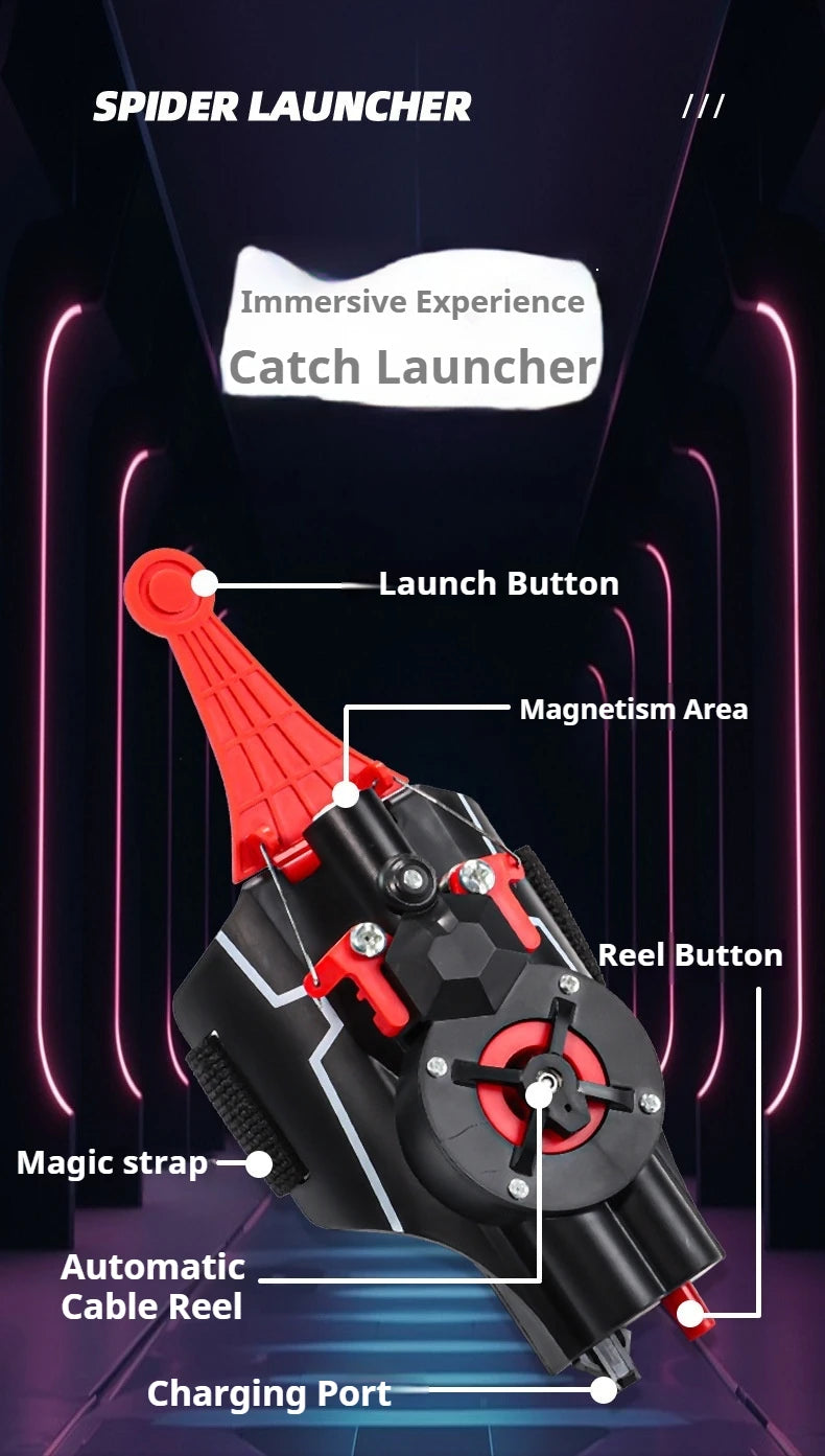 New Spider Cobweb Launcher Toys Silk Web Shooters Cosplay Model Manga Wrist Webshooter Gloves Accessories Props Gift for Fans