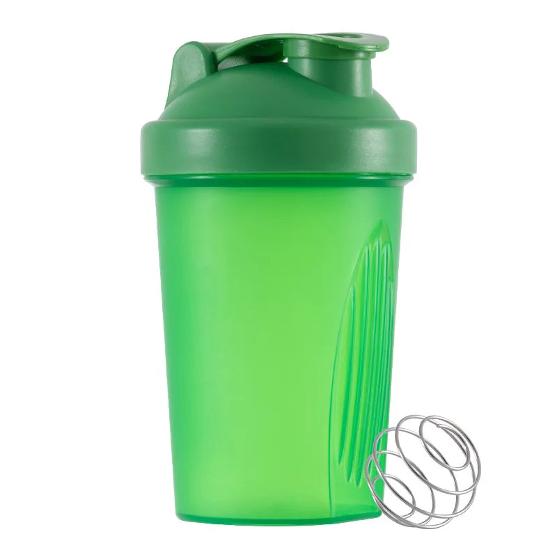 400ML Shaker Bottles Colorful  Whey Protein Powder Mixing Bottle Fitness Gym Shaker Outdoor Portable Plastic Drink Cup