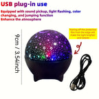 RGB Night Lights LED Projector Light Starry Moon Galaxy Projection Lamp 5V USB for Kids Present Christmas Gift Room Decorations