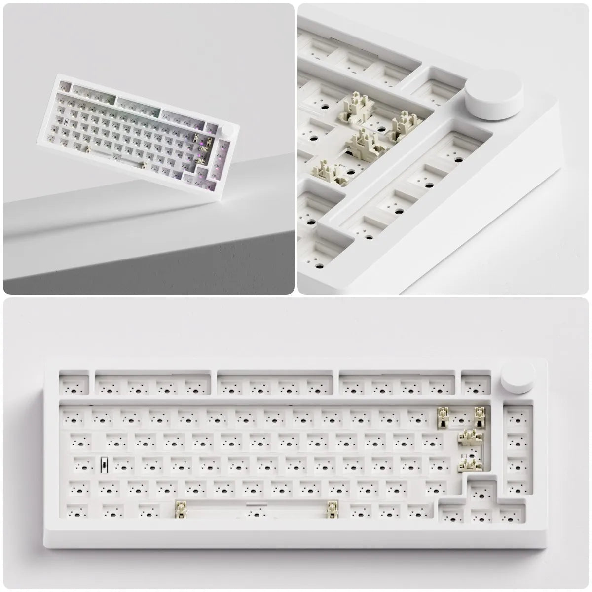Akko MonsGeek M1 V5 Tri-mode Mechanical Keyboard Barebone Kit VIA 75% 3/5 Pins Customized Hot Swap RGB Rapid Disassemble Gasket