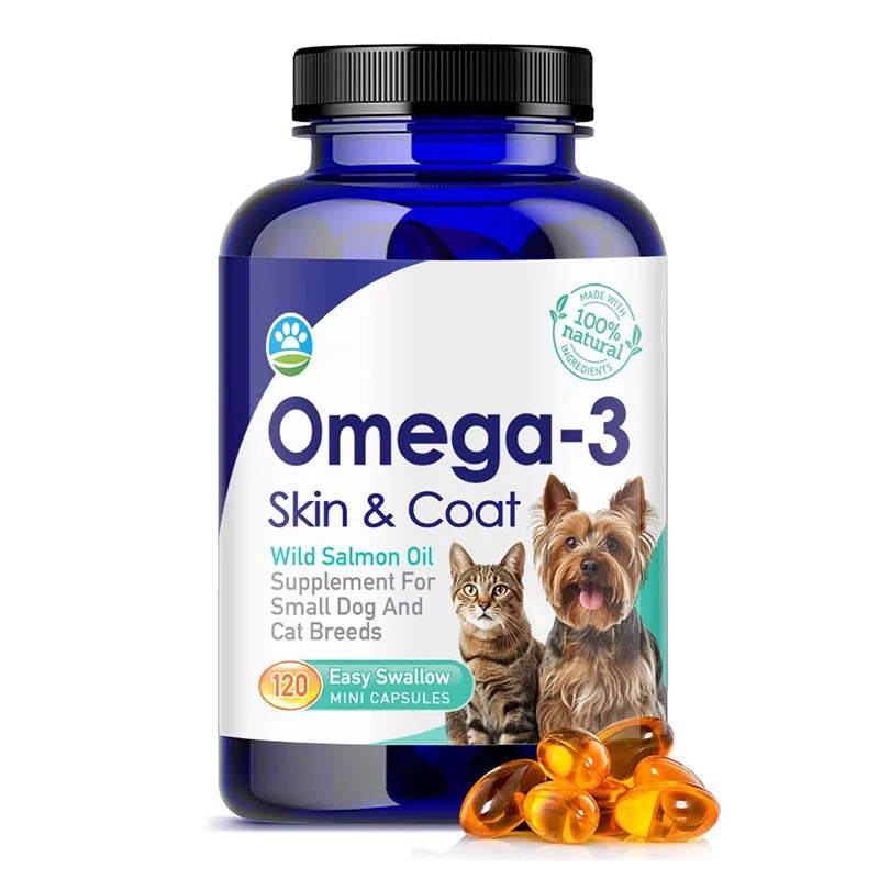 Fish Oil for Dogs, Wild Caught from Iceland,  and Coat Supplement for Shedding, Dry Itchy and Allergies