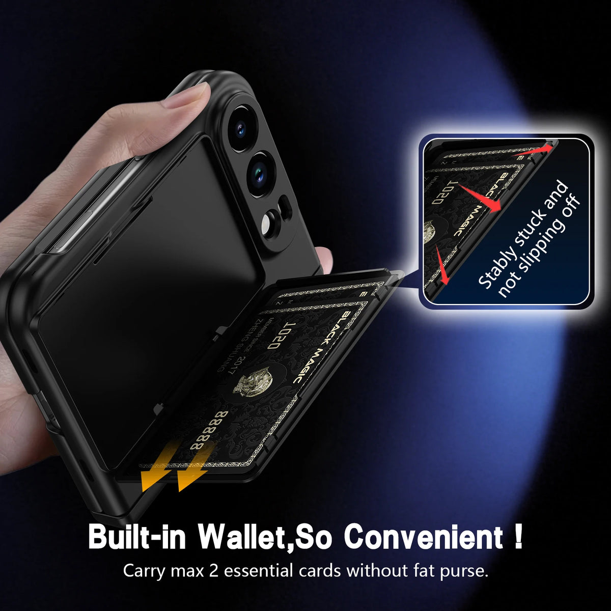 iPhone Duo Case With S Pen Holder Card Wallet Hinge Screen Protector And Stand