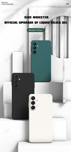 Original Square Liquid Silicone Phone Case for Samsung Galaxy A26 A36 A56 5G 360 Soft Protective Anti-drop Shockproof Back Cover