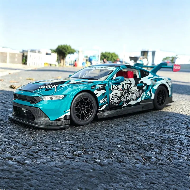 1:24 BMW M4 GT3 Alloy Sports Car Model Diecast Metal Toy Car Vehicles Model Simulation Sound and Light Collection Childrens Gift