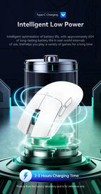 ATTACK SHARK X11 Lightweight Wireless Gaming Mouse with RGB Backlight Charging, Up to 22K DPI, PAW3311 Optical Sensor, HUYU Swit
